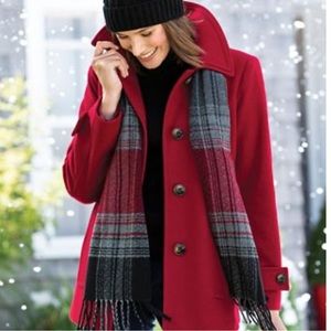 Style&Co Red Breasted Women’s Peacoat